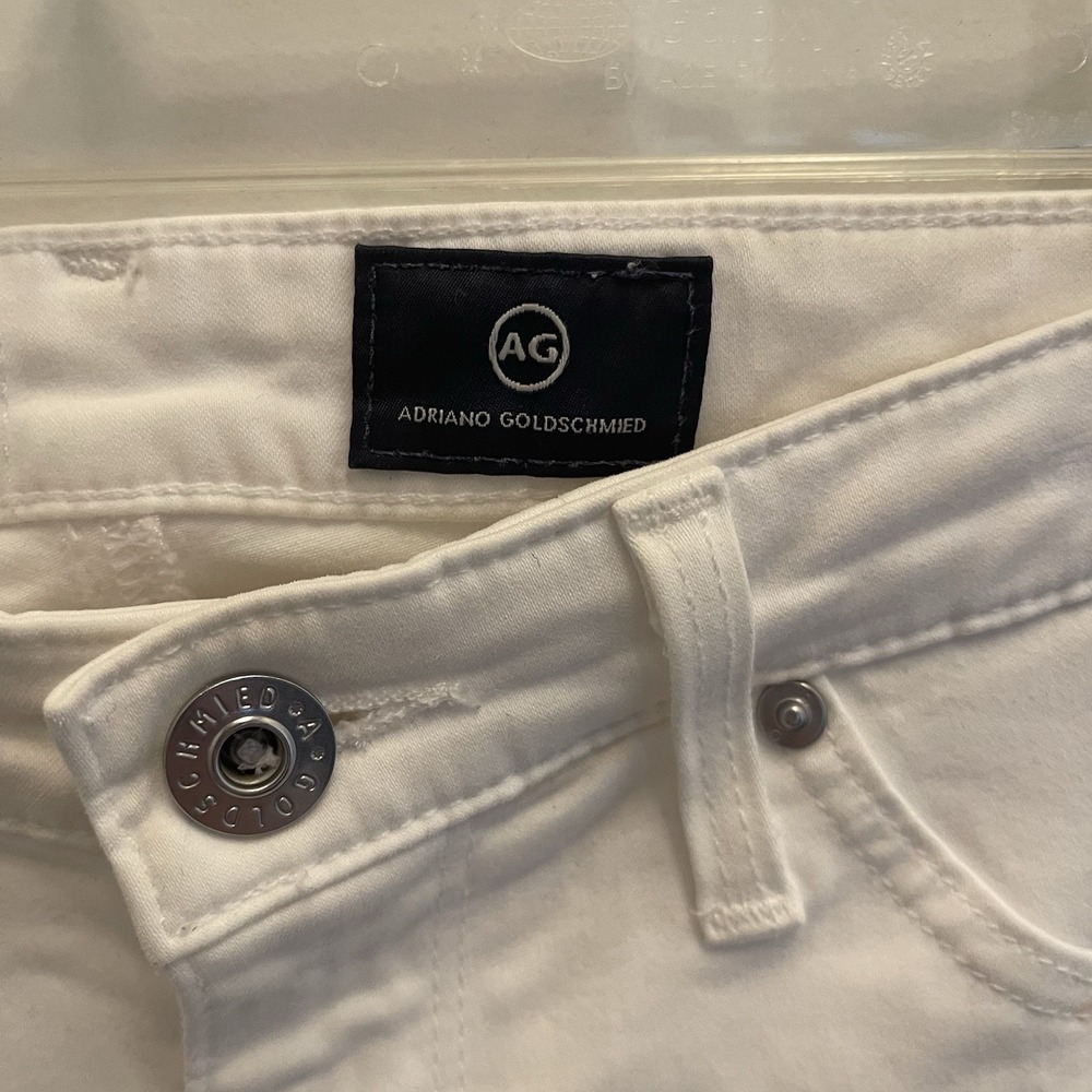Adriano Goldschmied 25 Prima Crop Cigarette White Jeans Women's Stretch - Picture 5 of 8